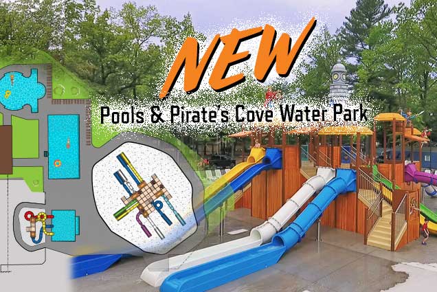 aerial view of swimming pool and splash park